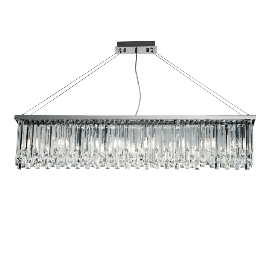 Ondaluce - Krištáľový luster na lanku BATIDA 8xE14/10W/230V lesklý chróm