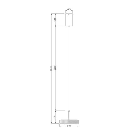 Ondaluce - LED luster na lanku NINA LED/20W/230V pr. 19 cm zlatá