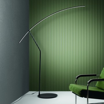 Ondaluce - LED Stmievateľná stojacia lampa FOLAGA LED/30W/230V 190 cm čierna