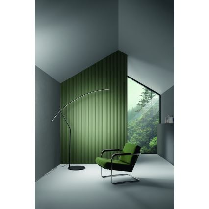 Ondaluce - LED Stmievateľná stojacia lampa FOLAGA LED/30W/230V 190 cm čierna