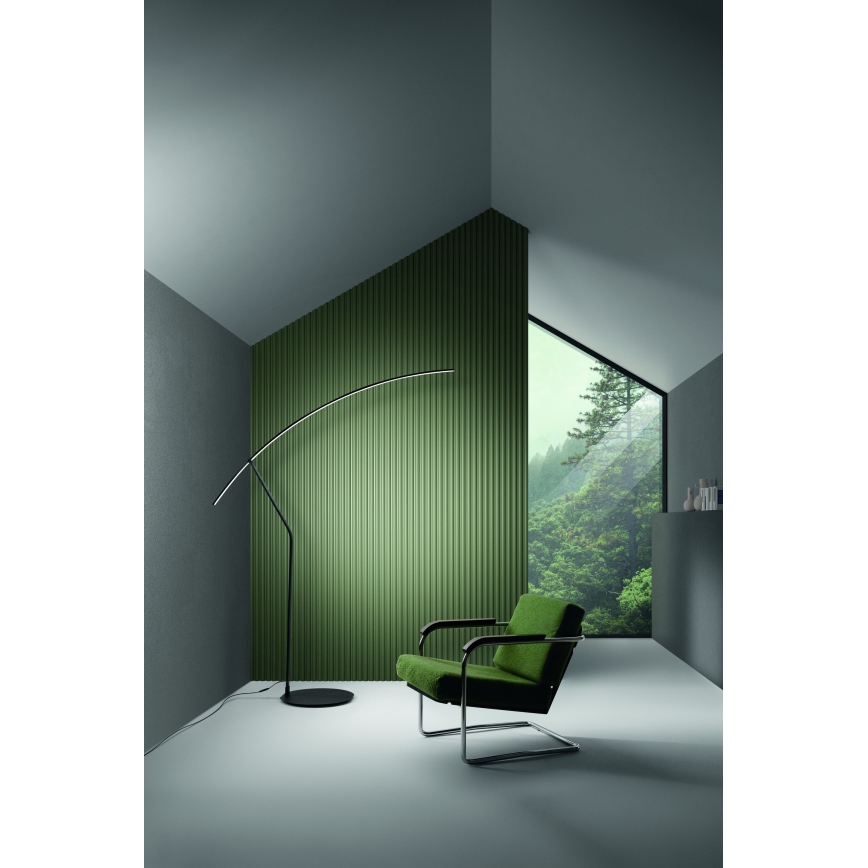 Ondaluce - LED Stmievateľná stojacia lampa FOLAGA LED/30W/230V 190 cm čierna