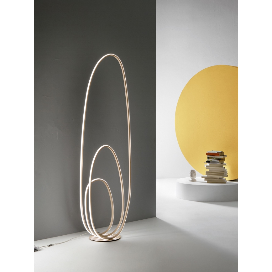 Ondaluce - LED Stmievateľná stojacia lampa GOLDEN LED/45W/230V 160 cm zlatá