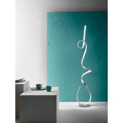 Ondaluce - LED stmievateľná stojacia lampa LUMEN LED/30W/230V 160 cm strieborná