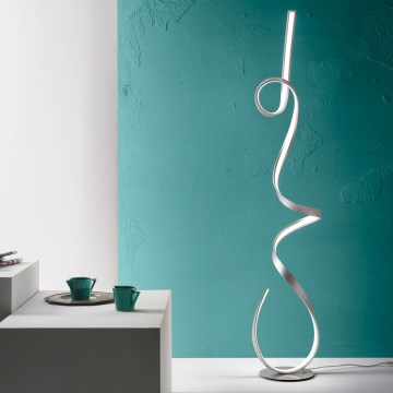 Ondaluce - LED stmievateľná stojacia lampa LUMEN LED/30W/230V strieborná