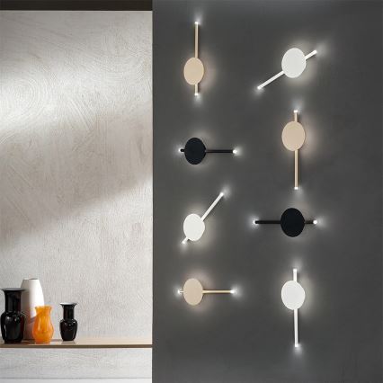 Ondaluce - LED stmievateľné nástenné svietidlo JAMES LED/16W/230V čierna