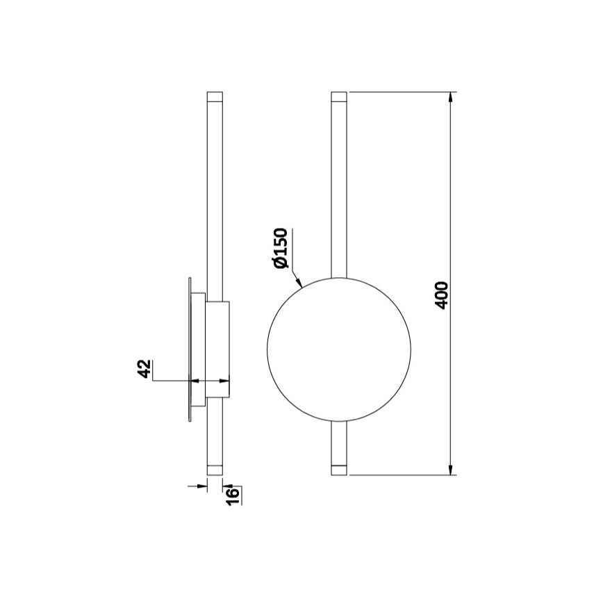 Ondaluce - LED stmievateľné nástenné svietidlo JAMES LED/16W/230V zlaté