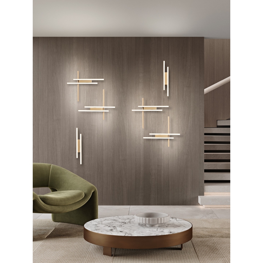 Ondaluce - LED stmievateľné nástenné svietidlo MOVIDA LED/20W/230V zlaté
