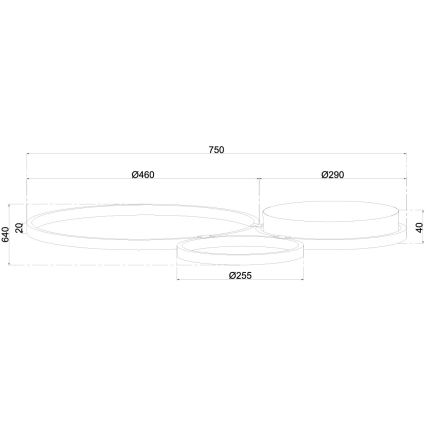 Ondaluce - LED Stmievateľné nástenné svietidlo POIS LED/42W/230V strieborné