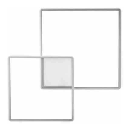 Ondaluce - LED Stmievateľné stropné svietidlo DOWEL LED/46W/230V 55x55 cm strieborné