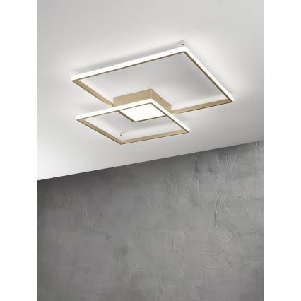 Ondaluce - LED Stmievateľné stropné svietidlo DOWEL LED/46W/230V zlaté