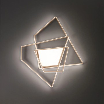 Ondaluce - LED stmievateľné stropné svietidlo GALAXY LED/90W/230V 71x84 cm zlaté