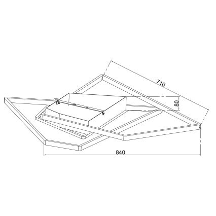 Ondaluce - LED stmievateľné stropné svietidlo GALAXY LED/90W/230V 71x84 cm zlaté