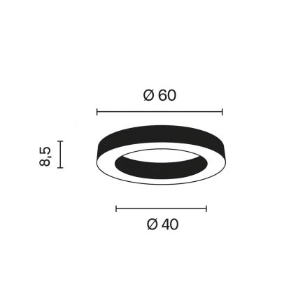 Ondaluce - Stmievateľné LED stropné svietidlo GLOBUS LED/40W/230V 3000/4000K priemer 60 cm zlaté