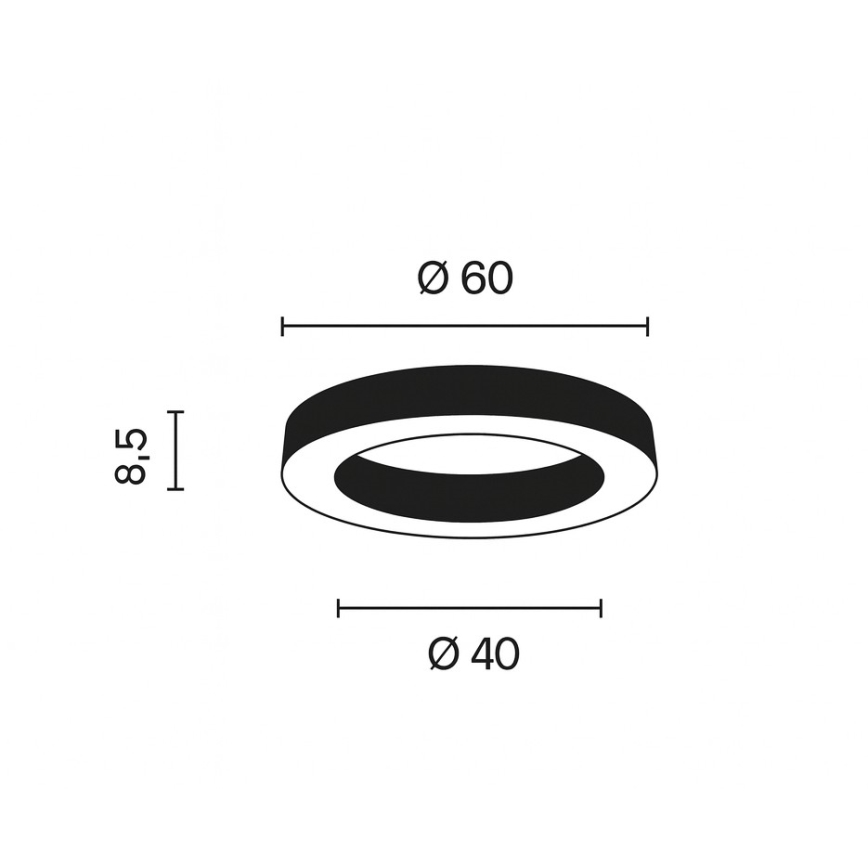 Ondaluce - Stmievateľné LED stropné svietidlo GLOBUS LED/40W/230V 3000/4000K priemer 60 cm zlaté