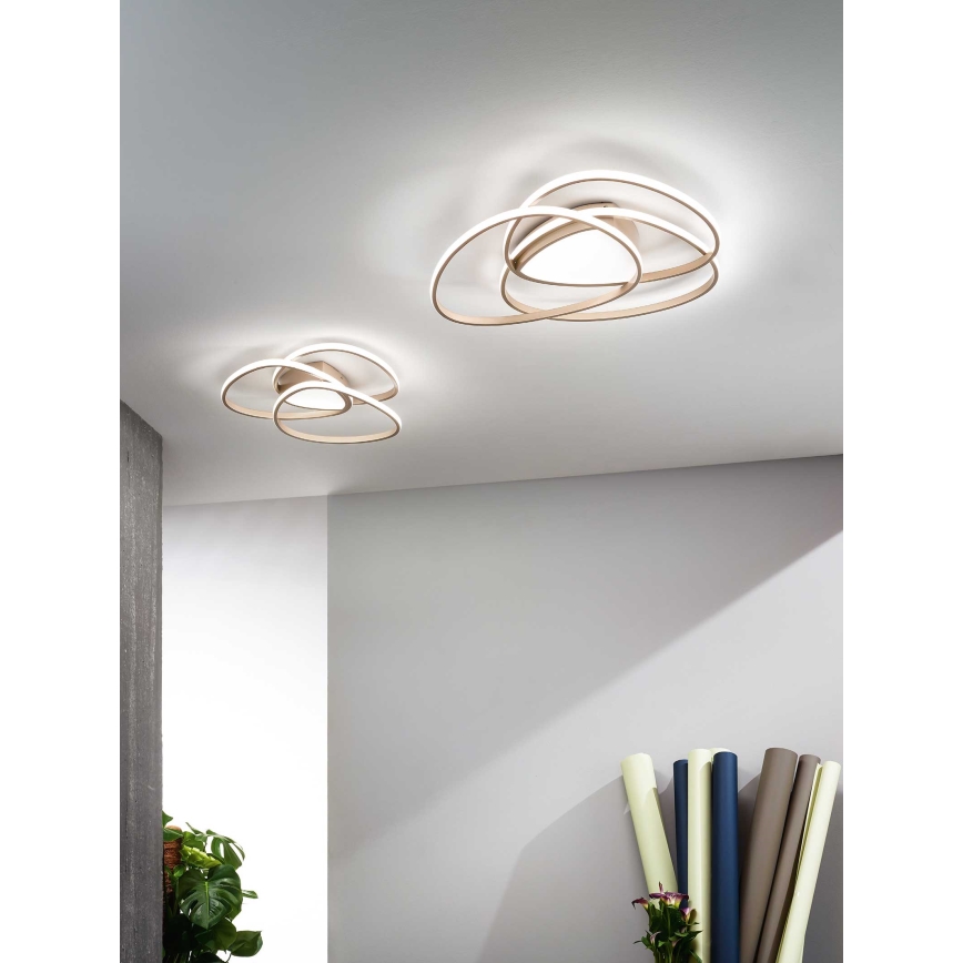 Ondaluce - LED stmievateľné stropné svietidlo ROSE LED/80W/230V 71x76 cm zlaté