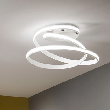 Ondaluce - LED stmievateľné stropné svietidlo VUELTA LED/37W/230V pr. 55 cm biela