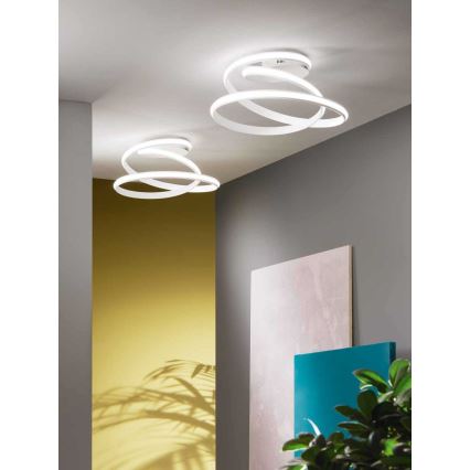 Ondaluce - LED stmievateľné stropné svietidlo VUELTA LED/37W/230V pr. 55 cm biela