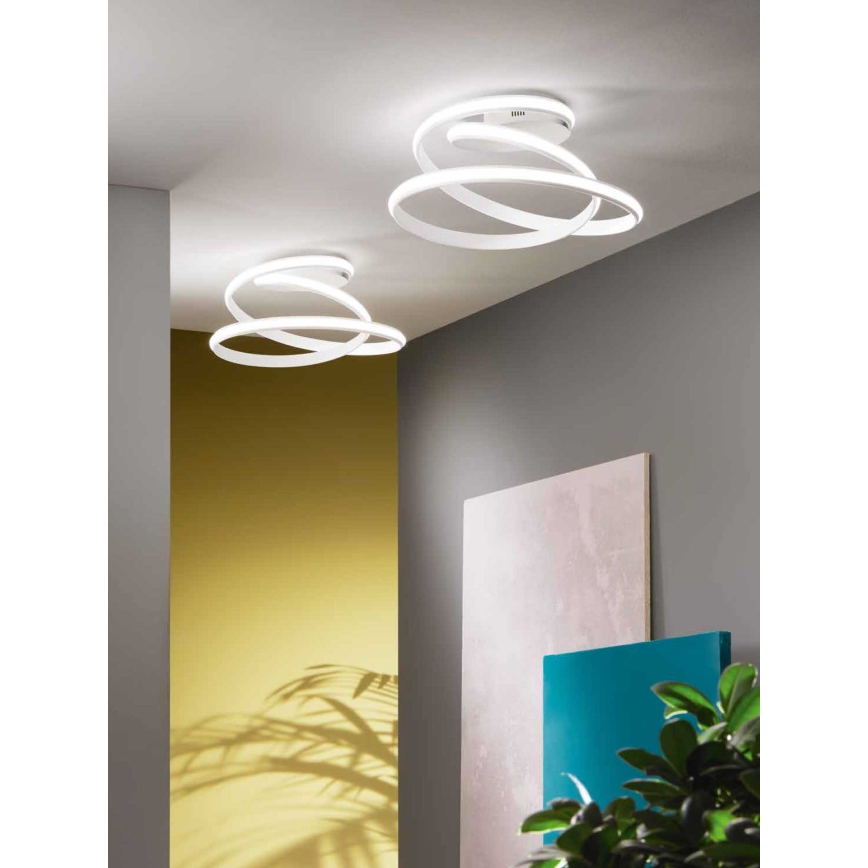 Ondaluce - LED stmievateľné stropné svietidlo VUELTA LED/37W/230V pr. 55 cm biela