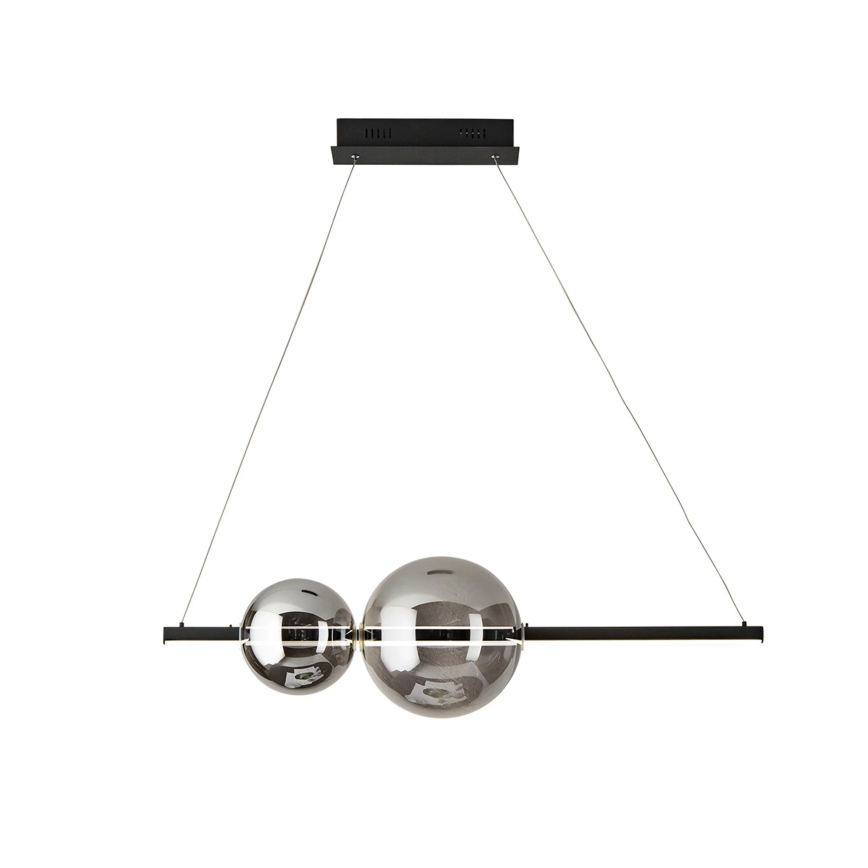 Ondaluce - LED Stmievateľný luster na lanku FUFI LED/40W/230V čierna/dýmovo čierna