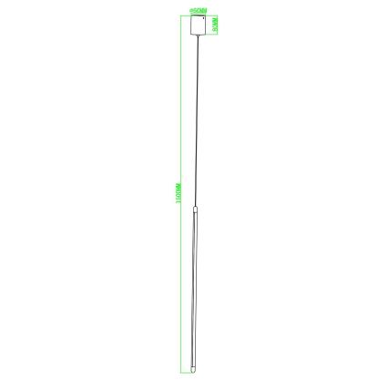 Ondaluce - LED stmievateľný luster na lanku GENIUS LED/12W/230V priemer 1,5 cm zlatý