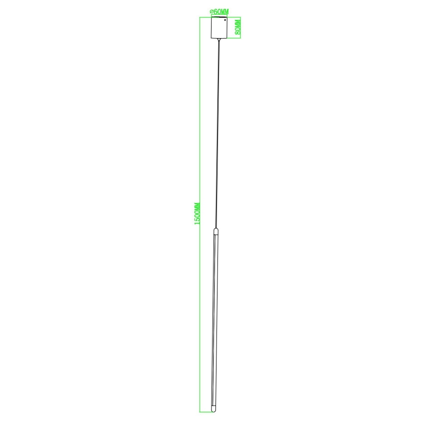 Ondaluce - LED stmievateľný luster na lanku GENIUS LED/12W/230V priemer 1,5 cm zlatý
