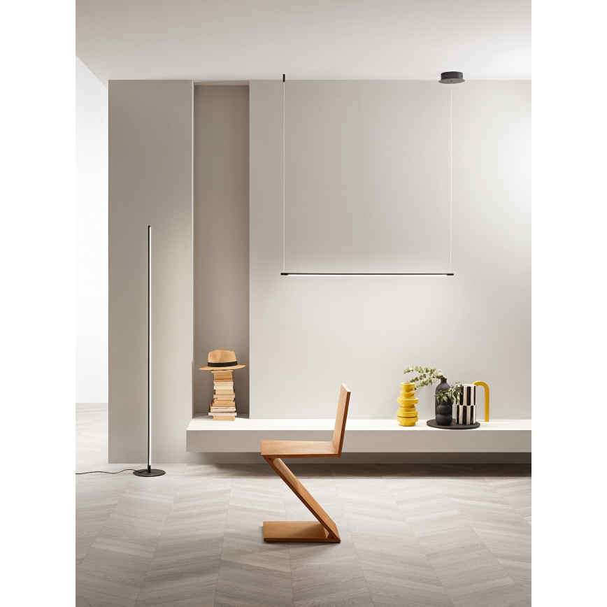 Ondaluce - LED Stmievateľný luster na lanku GENIUS LED/28W/230V čierna