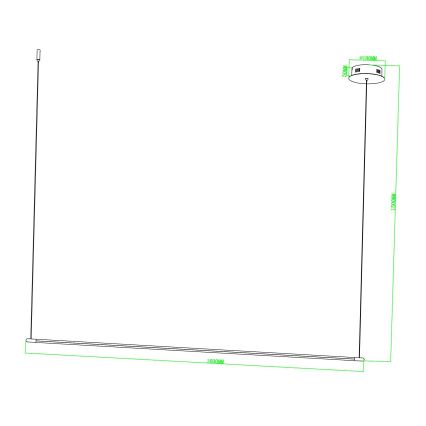 Ondaluce - LED Stmievateľný luster na lanku GENIUS LED/28W/230V čierna