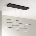 Ondaluce - LED stmievateľný luster na lanku GENIUS LED/72W/230V čierna