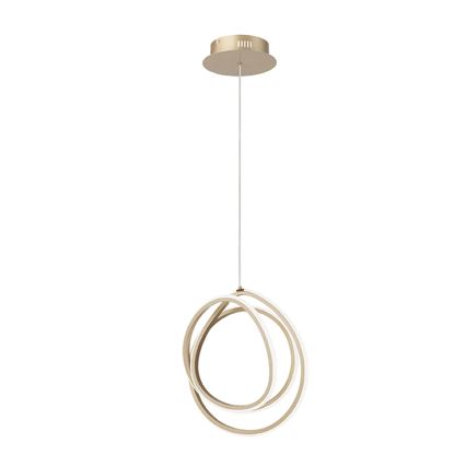 Ondaluce - LED stmievateľný luster na lanku GOLDEN LED/28W/230V pr. 31,5 cm zlatá