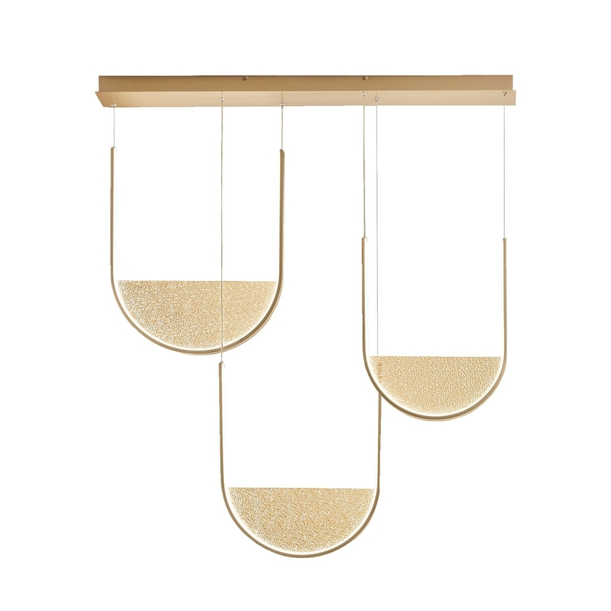 Ondaluce - LED stmievateľný luster na lanku LOTUS LED/70W/230V zlatá