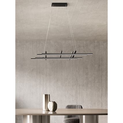 Ondaluce - LED stmievateľný luster na lanku MOVIDA LED/114W/230V čierna