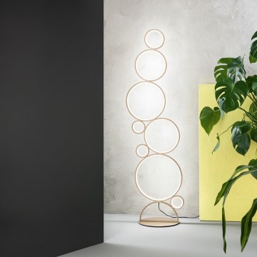 Ondaluce - stmievateľná LED stojacia lampa POIS LED/52W/230V 160 cm zlatá