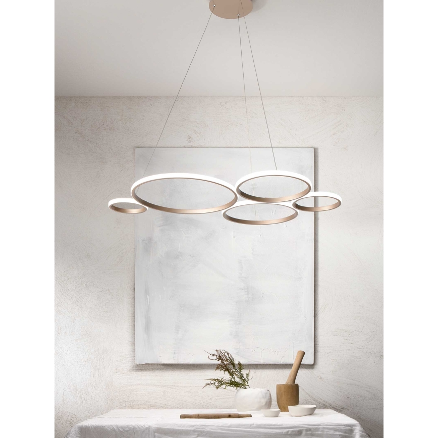 Ondaluce - stmievateľný LED luster na lane POIS LED/60W/230V zlatý