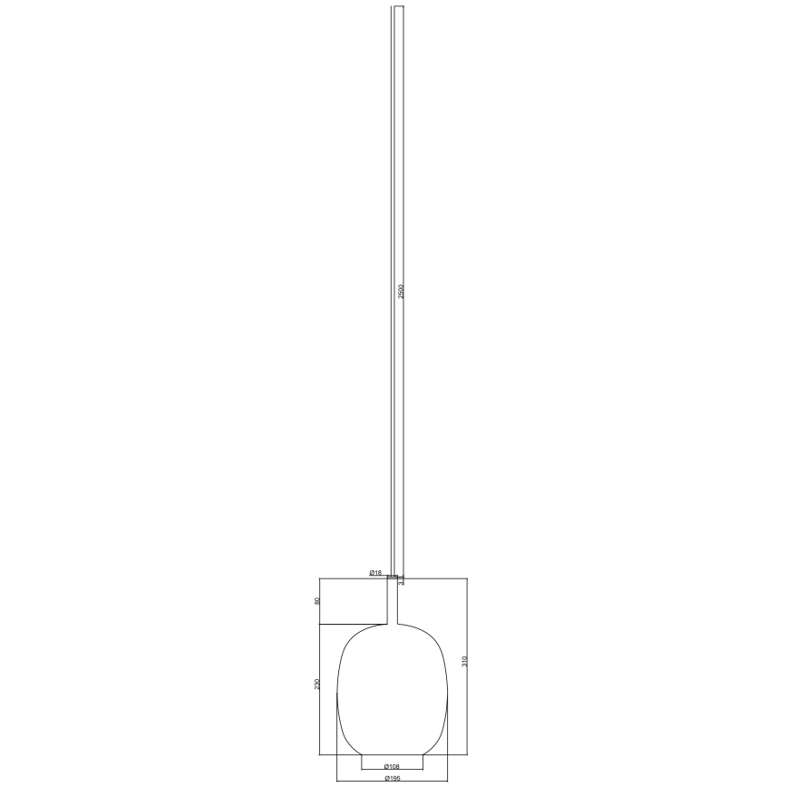 Ondaluce - Závesný luster na lane THELMA 1xE27/15W/230V priemer 19,5 cm zlatá/dýmová béžová