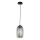 Ondaluce - Závesný luster na lanku BONNIE 1xE27/15W/230V pr. 15,5 cm čierna/dymovo čierna