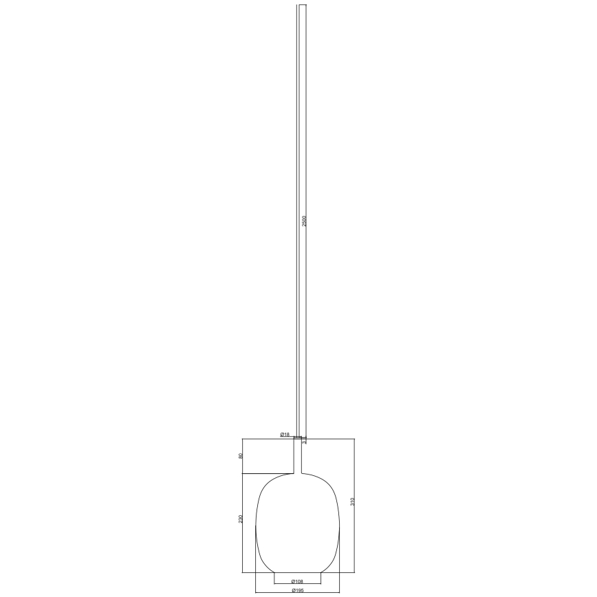 Ondaluce - Závesný luster na lanku THELMA 1xE27/15W/230V pr. 19,5 cm zlatá/číra