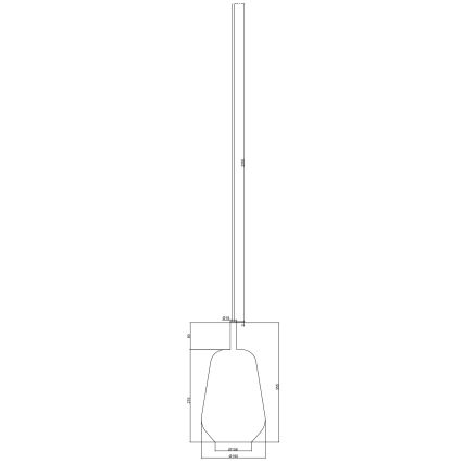 Ondaluce - Závesný luster na lanku THELMA 1xE27/15W/230V pr. 19 cm zlatá/číra