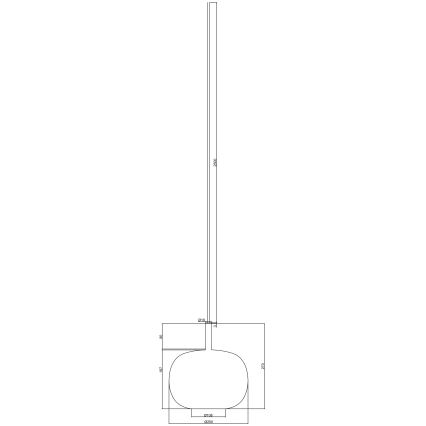 Ondaluce - Závesný luster na lanku THELMA 1xE27/15W/230V priemer 25 cm zlatá/dýmovo-béžová