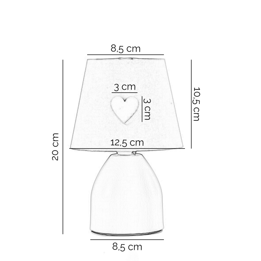 ONLI - Detská lampička TITTA 1xE14/6W/230V 20 cm biela