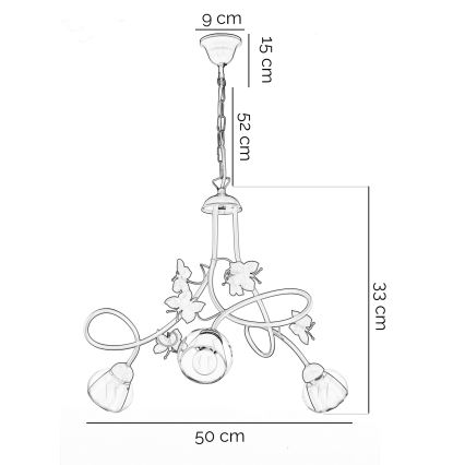 ONLI - Detský luster BUTTERFLY 3xE14/6W/230V