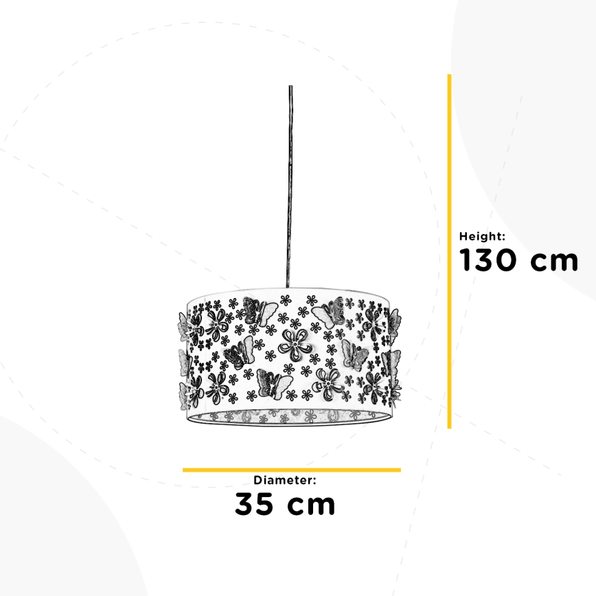 ONLI - Detský luster TITILLA 1xE27/22W/230V fialová/biela
