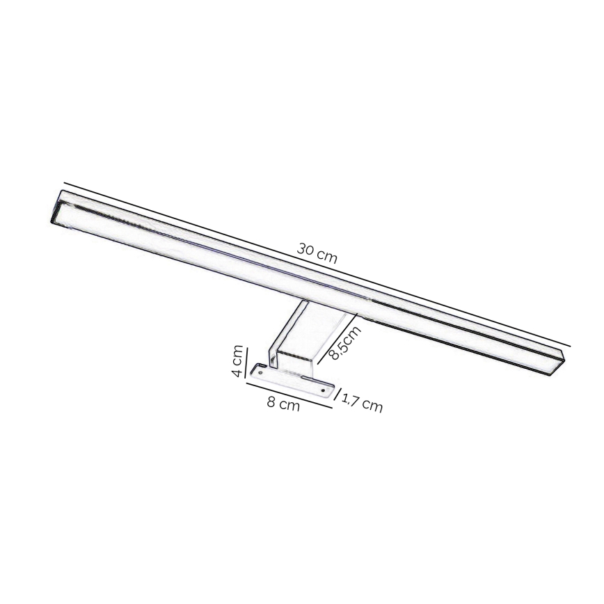 ONLI - LED Kúpeľňové osvetlenie zrkadla NEMO LED/4,5W/230V 4000K 30 cm IP44 lesklý chróm