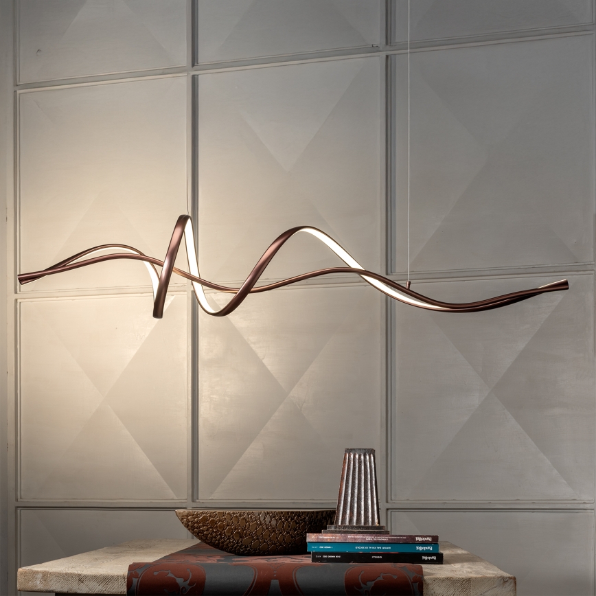 ONLI - LED luster na lane KELLY LED/28W/230V medený