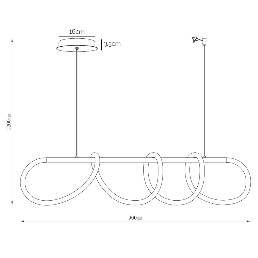 ONLI - LED Luster na lanku AMANDA LED/40W/230V 4500K matný chróm