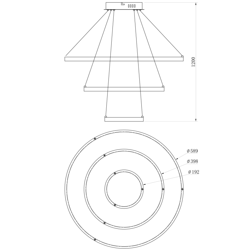 ONLI - LED luster na lanku NOELIA LED/40W/230V zlatý