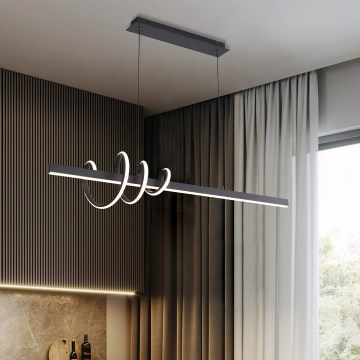 ONLI - LED Luster na lanku SWING LED/30W/230V 4000K čierna