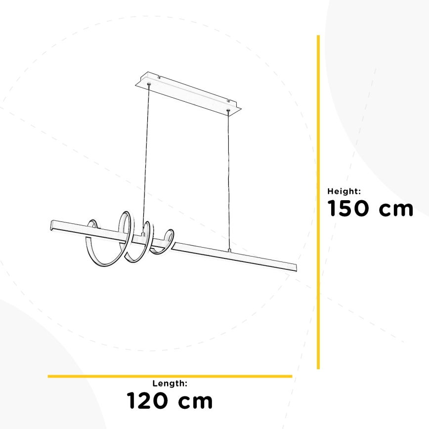 ONLI - LED Luster na lanku SWING LED/30W/230V 4000K čierna