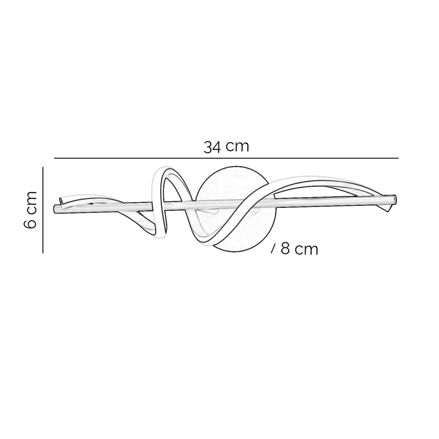 ONLI - LED Nástenné svietidlo TWIST LED/25W/230V 4000K čierna
