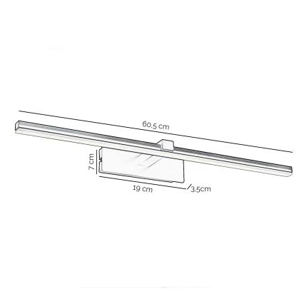 ONLI - LED Obrazové svietidlo FRED LED/14W/230V 4000K čierna