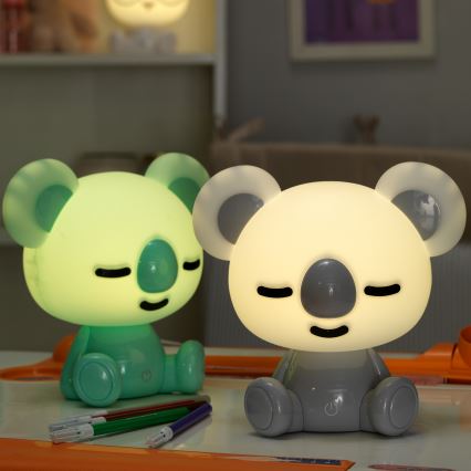 ONLI - LED stmievateľná detská nočná lampička PUPPIES LED/3W/230V 20 cm koala/zelená